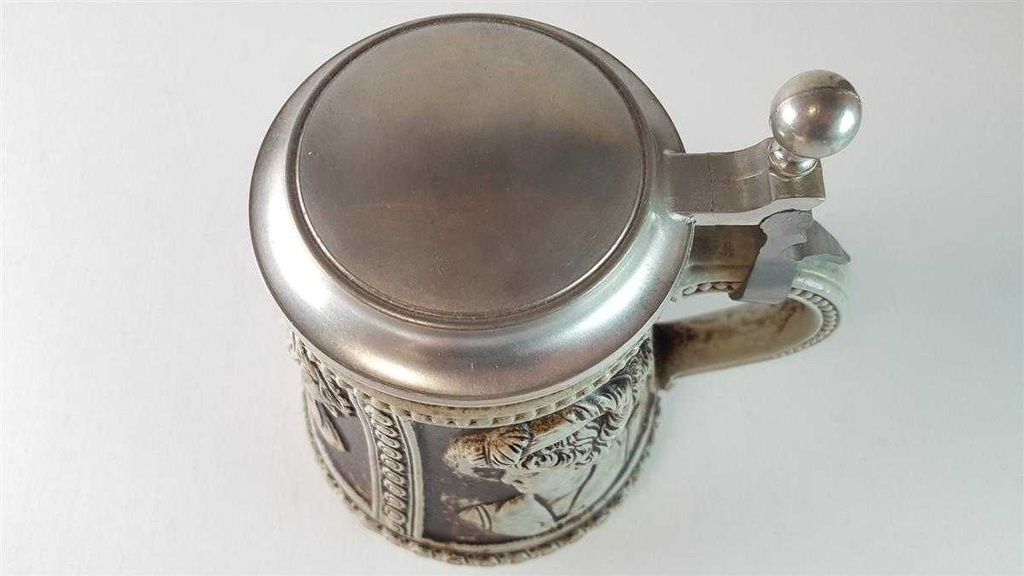 [2119106] Bierkrug mit Zinndeckel gebraucht - gut Bild 5