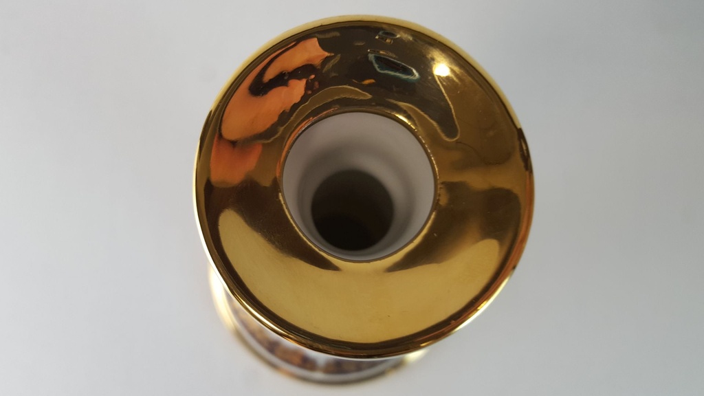 [45815376] Kerzenhalter Kerzenleuchter Golddekor 19,6 cm Decoporce Porcelanas Portugal gebraucht - sehr gut Bild 4