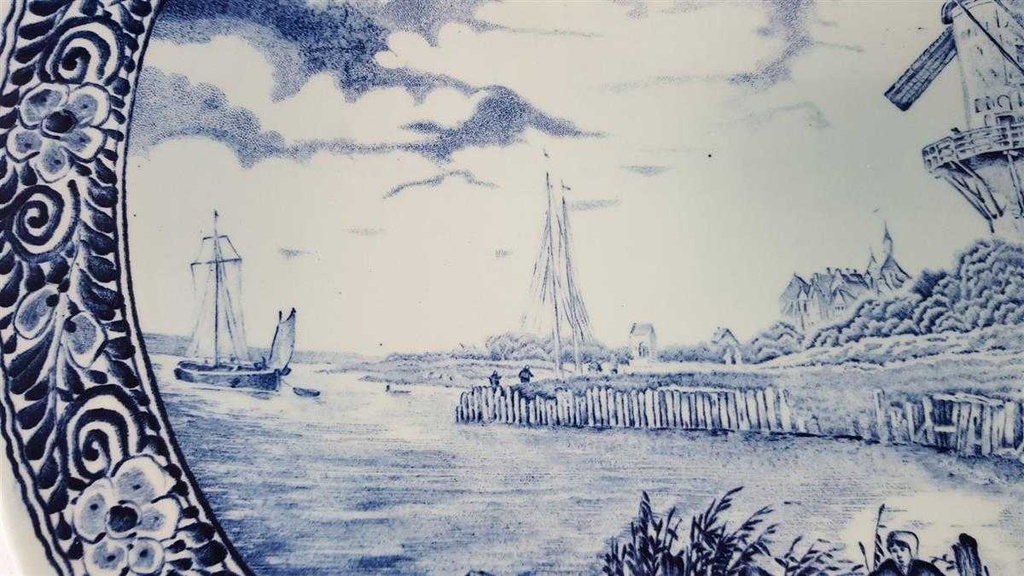 [45815380] Wandteller Royal Sphinx Maastricht Delfts Windmühle gebraucht - sehr gut Bild 4