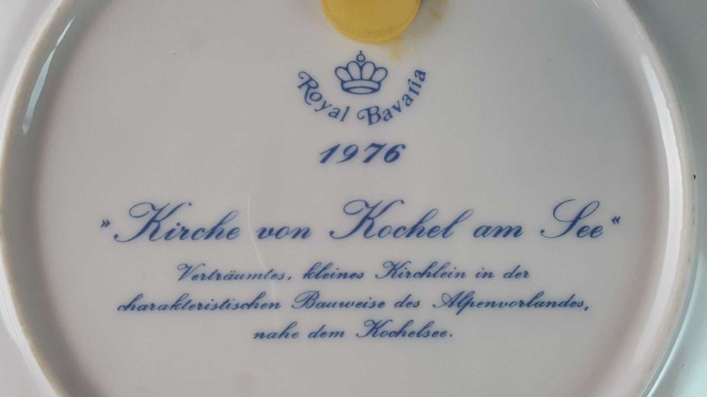 [45815388] Wandteller Sammelteller Royal Bavaria 1976 Kirche von Kochel am See gebraucht - sehr gut Bild 7