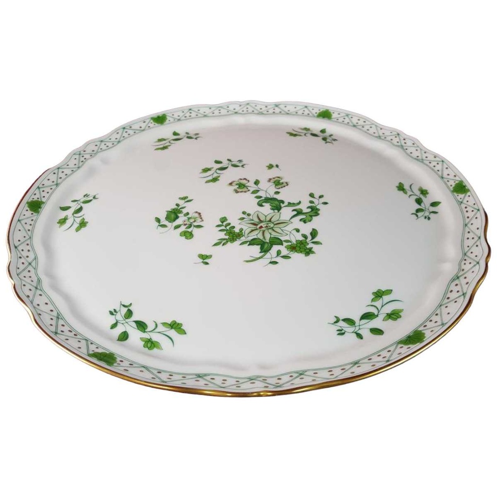 [45815390] Tortenplatte Kuchenplatte Raynaud & Co. Limoges Fleurie Wilh. Drache Grün gebraucht - sehr gut Bild 2
