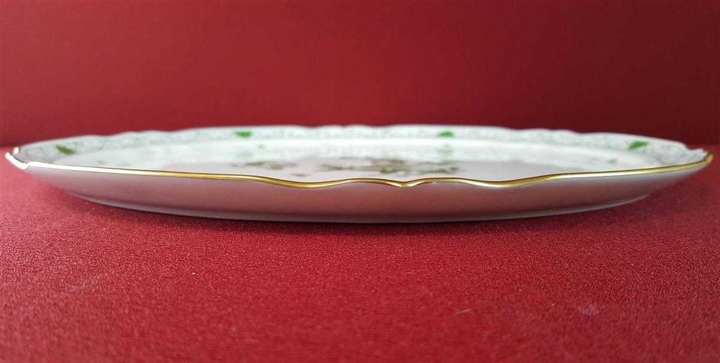 [45815390] Tortenplatte Kuchenplatte Raynaud & Co. Limoges Fleurie Wilh. Drache Grün gebraucht - sehr gut Bild 3