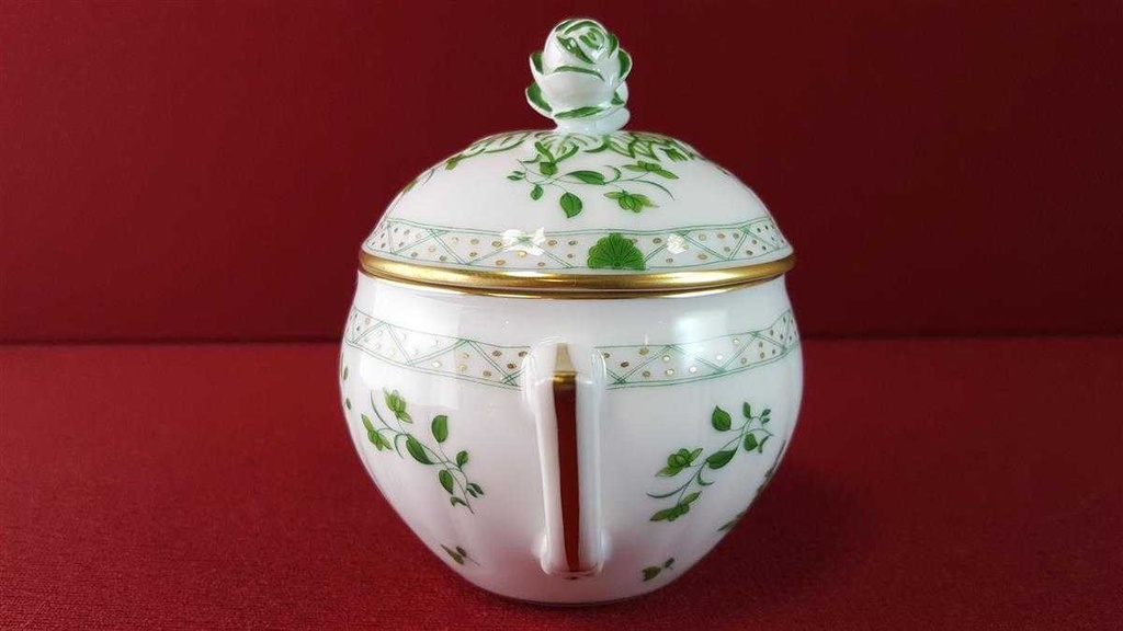 [45815392] Zuckerdose Raynaud & Co. Limoges Fleurie Grün gebraucht - sehr gut Bild 2