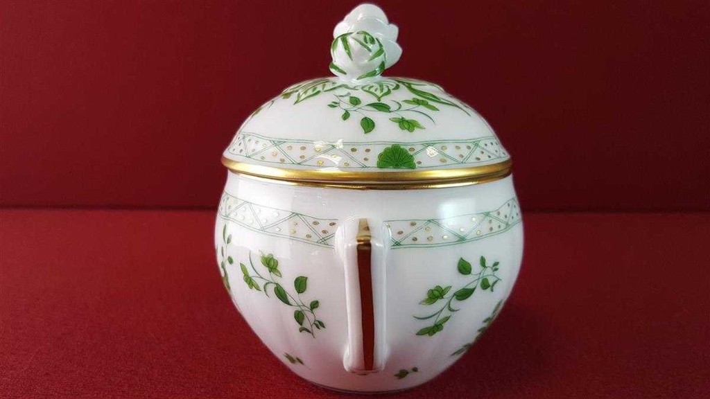 [45815392] Zuckerdose Raynaud & Co. Limoges Fleurie Grün gebraucht - sehr gut Bild 4