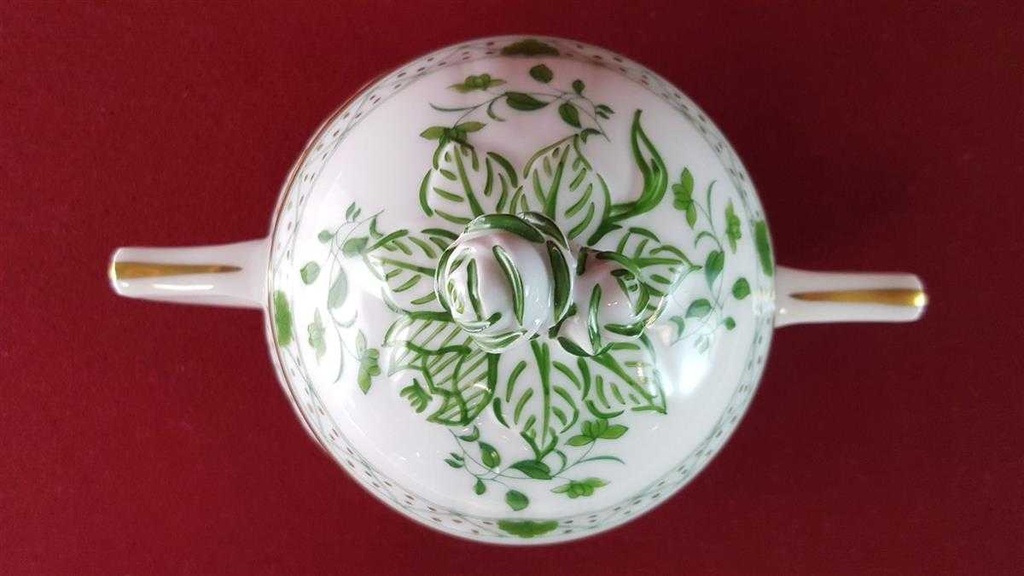 [45815392] Zuckerdose Raynaud & Co. Limoges Fleurie Grün gebraucht - sehr gut Bild 5