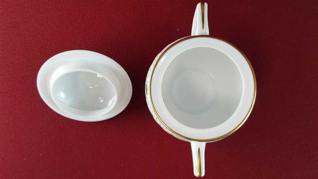 [45815392] Zuckerdose Raynaud & Co. Limoges Fleurie Grün gebraucht - sehr gut Bild 6