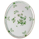 [45815393] Servierplatte Speiseplatte Fleischplatte Steakplatte 23x18,4 cm Raynaud & Co. Limoges Fleurie Wilh. Drache Grün gebraucht - sehr gut Bild 2