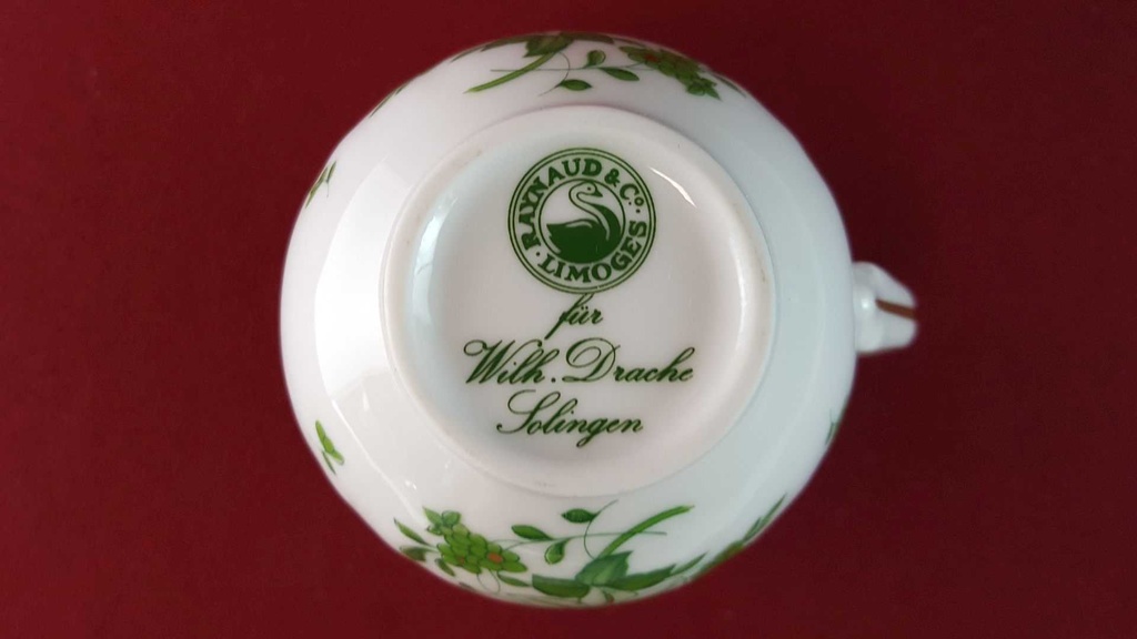 [45815394] Milchkännchen Raynaud & Co. Limoges Fleurie Wilh. Drache gebraucht - sehr gut Bild 6