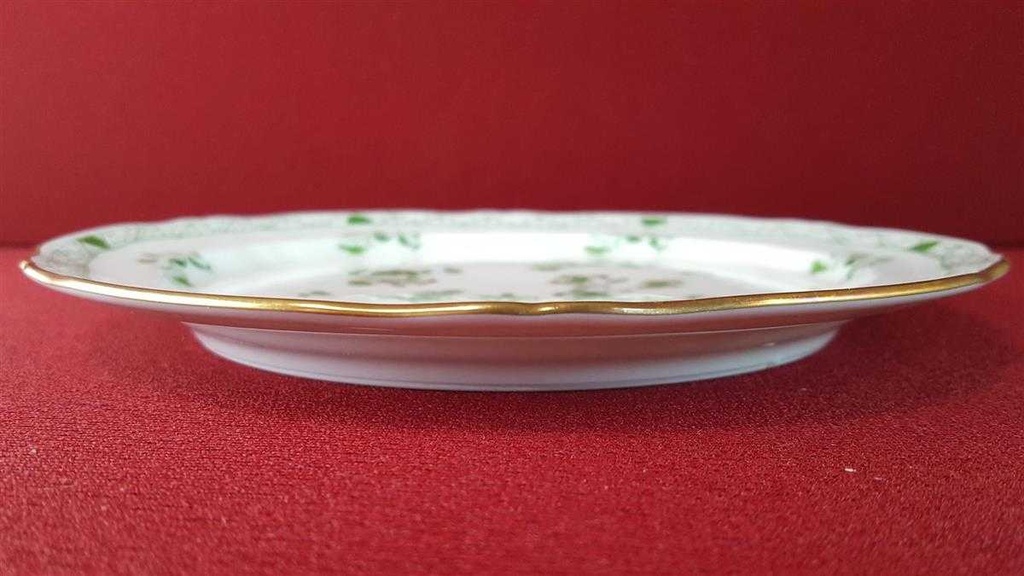 [45815395] Kuchenteller Dessertteller Frühstücksteller 19 cm Raynaud & Co. Limoges Fleurie Grün gebraucht - sehr gut Bild 4