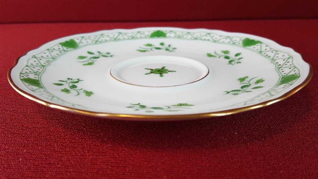 [45815396] Untertasse für Kaffee 14,7 cm Raynaud & Co. Limoges Fleurie Grün gebraucht - sehr gut Bild 4