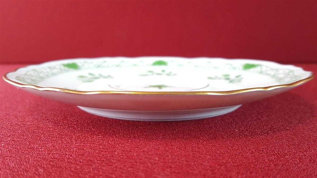 [45815396] Untertasse für Kaffee 14,7 cm Raynaud & Co. Limoges Fleurie Grün gebraucht - sehr gut Bild 5