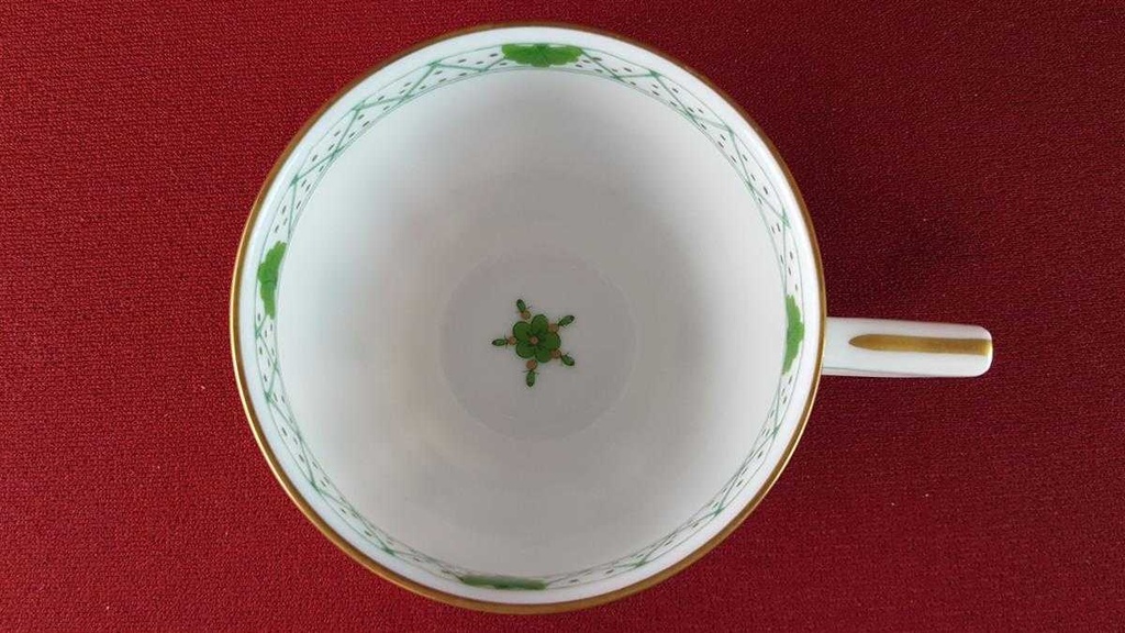 [45815397] Kaffeetasse Tasse Raynaud & Co. Limoges Fleurie Grün gebraucht - sehr gut Bild 6