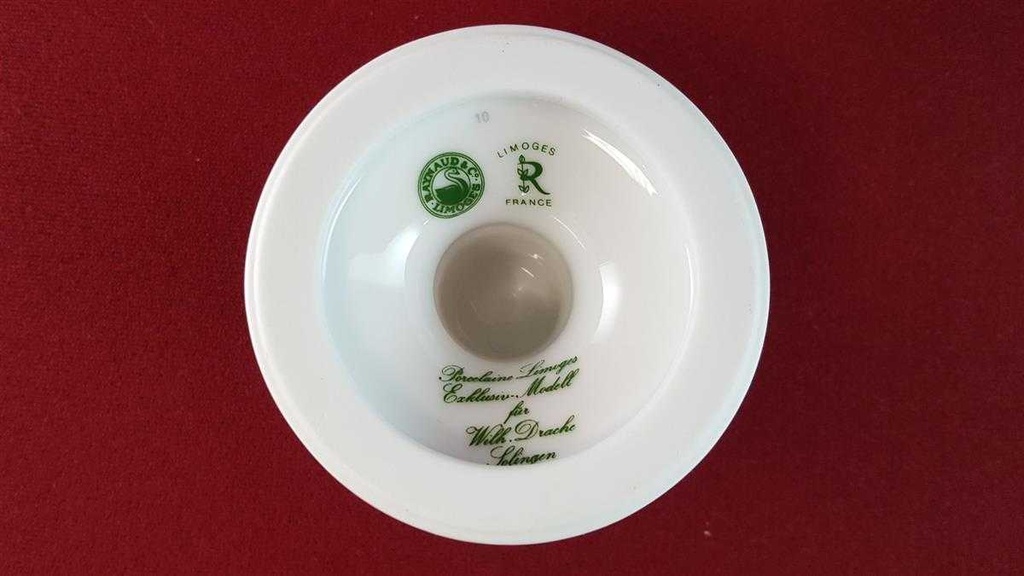 [45815399] Kerzenhalter Kerzenständer Raynaud & Co. Limoges Fleurie Grün gebraucht - sehr gut Bild 5
