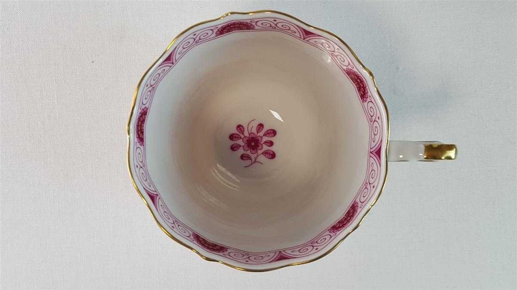 [45815414] Kaffeetasse Tasse Lindner Porzellan Marie Luise Alte Ranke Rot gebraucht - neuwertig Bild 5