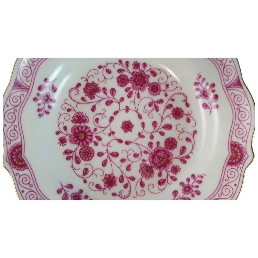 [45815415] Untertasse für Kaffee 14,3 cm Lindner Porzellan Marie Luise Alte Ranke Rot gebraucht - neuwertig Bild 2