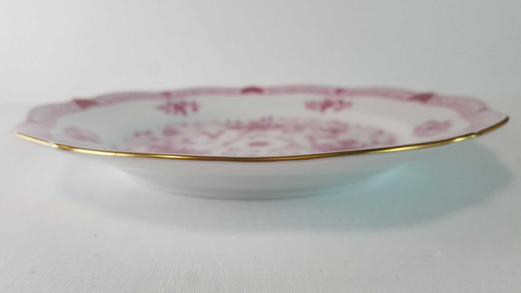 [45815417] Kuchenteller Dessertteller Frühstücksteller 19,7 cm Lindner Porzellan Marie Luise Alte Ranke Rot gebraucht - neuwertig Bild 4