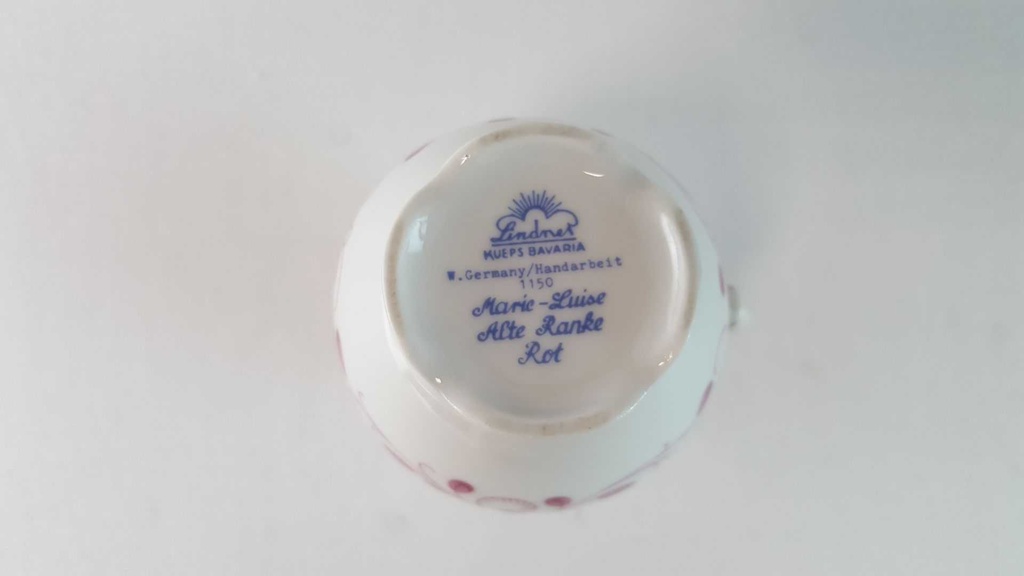 [45815420] Milchkännchen Lindner Porzellan Marie Luise Alte Ranke Rot gebraucht - neuwertig Bild 6