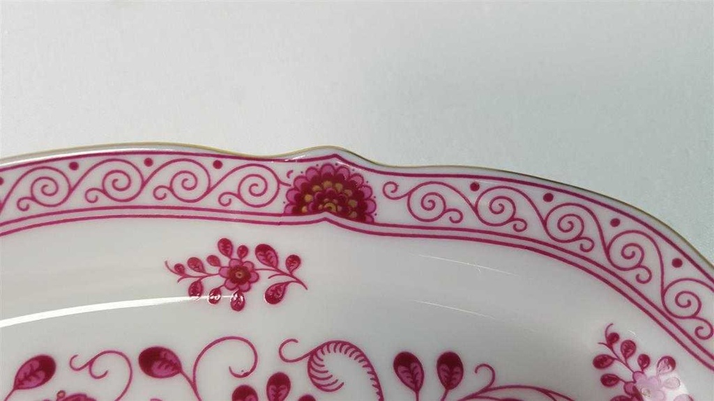 [45815422] Tablett für Milch und Zucker Lindner Porzellan Marie Luise Alte Ranke Rot gebraucht - neuwertig Bild 3