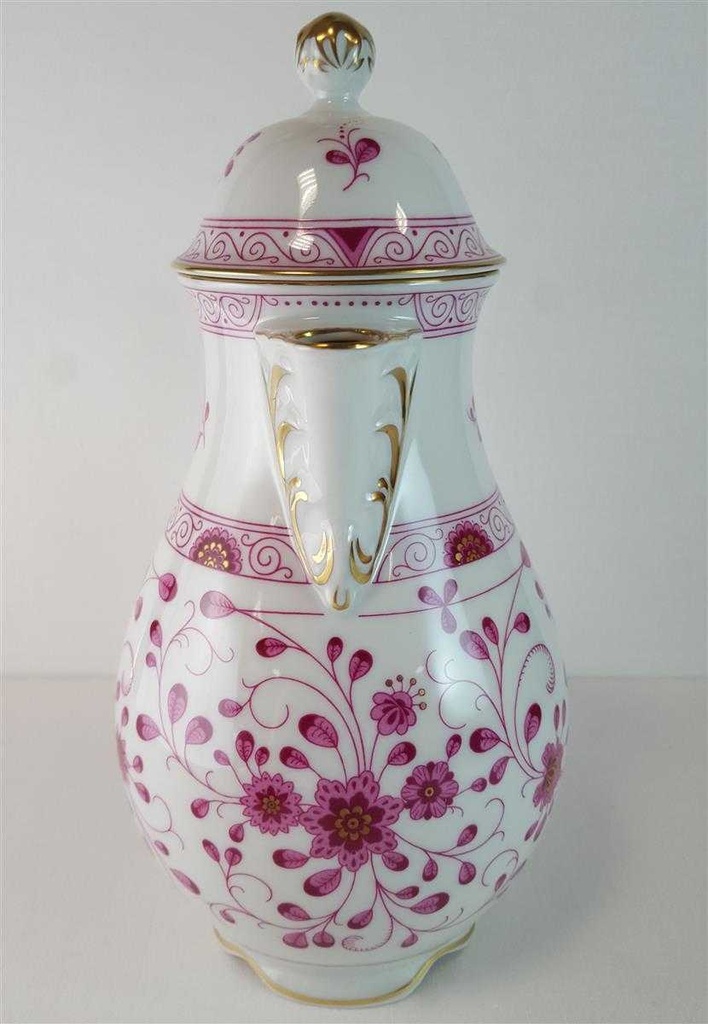 [45815423] Kaffeekanne 1,4 L Lindner Porzellan Marie Luise Alte Ranke Rot gebraucht - neuwertig Bild 4