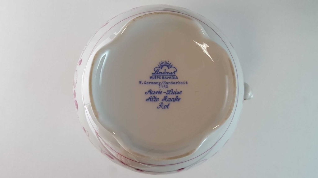 [45815423] Kaffeekanne 1,4 L Lindner Porzellan Marie Luise Alte Ranke Rot gebraucht - neuwertig Bild 10