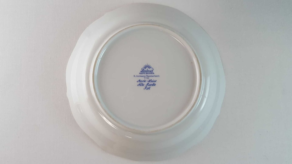 [45815425] Schale Snackschale 20 cm Lindner Porzellan Marie Luise Alte Ranke Rot gebraucht - neuwertig Bild 5