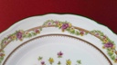 [45815445] Kuchenteller Dessertteller Frühstücksteller 19,9 cm Schaller bunte Blumendekor mit Grünrand Blumen gebraucht - gut Bild 3