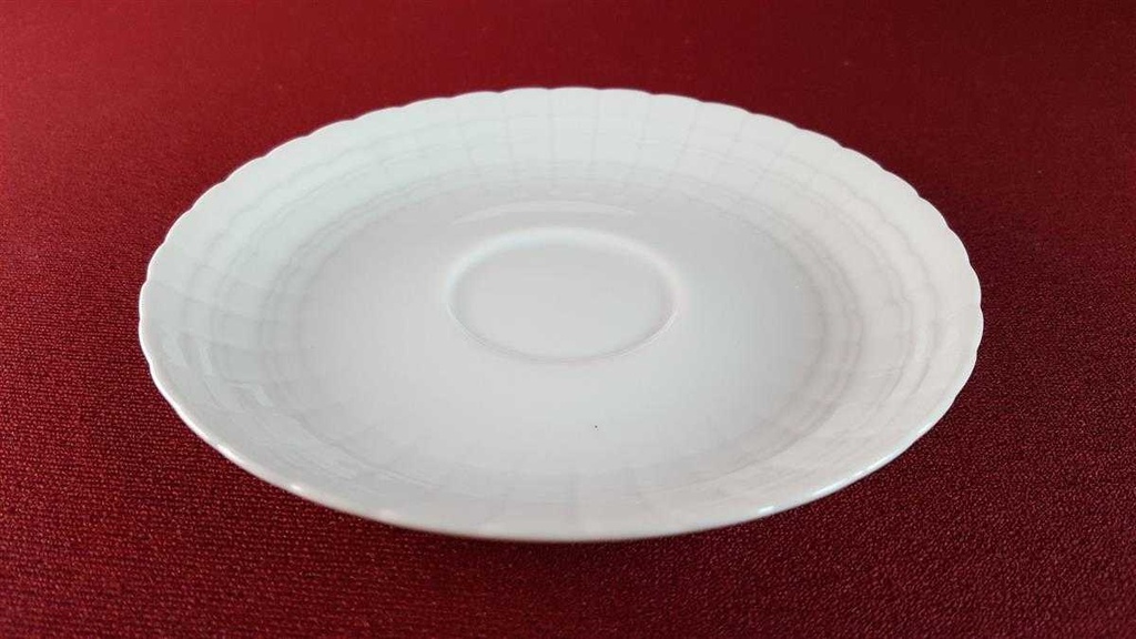 [45815453] Untertasse für Kaffee 13,8 cm Hutschenreuther Lucina Weiß gebraucht - sehr gut Bild 3