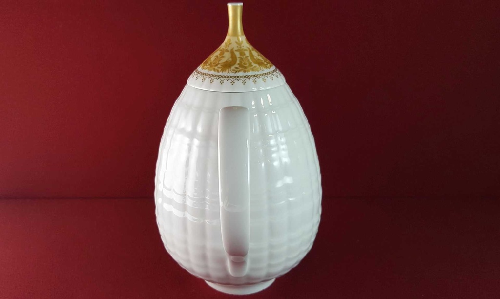 [45815457] Kaffeekanne 1,3 L Hutschenreuther Lucina Goldbordüre 1052 gebraucht - sehr gut Bild 4