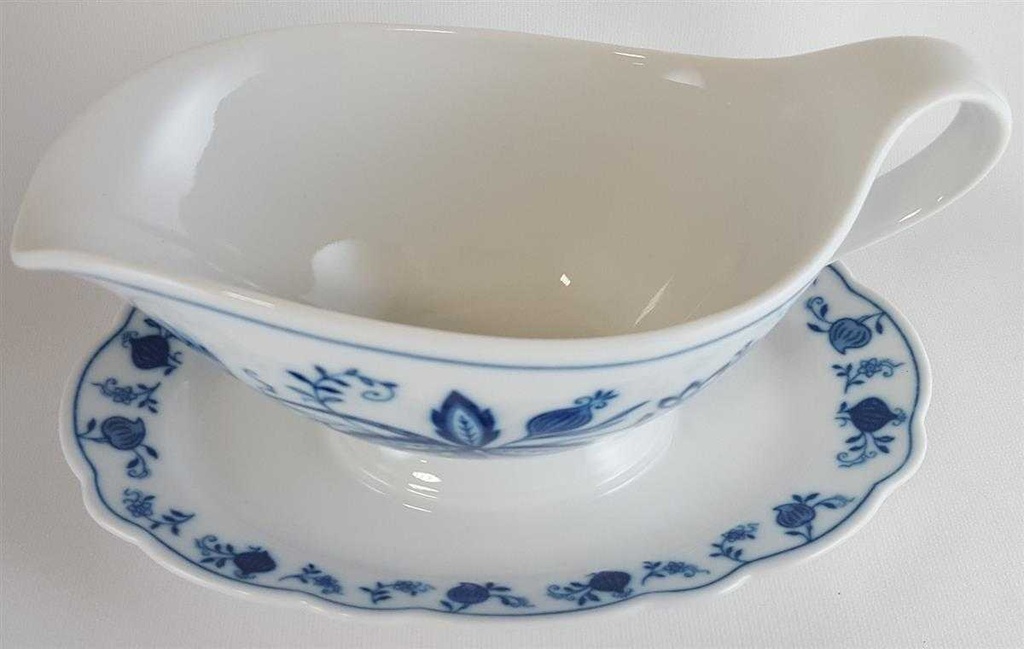 [4581546] Sauciere Unterglasur Tirschenreuth Zwiebelmuster Echt Cobalt gebraucht - sehr gut Bild 2