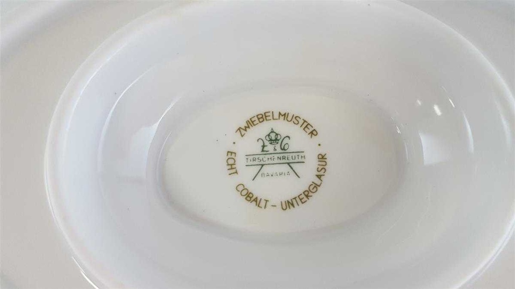 [4581546] Sauciere Unterglasur Tirschenreuth Zwiebelmuster Echt Cobalt gebraucht - sehr gut Bild 3