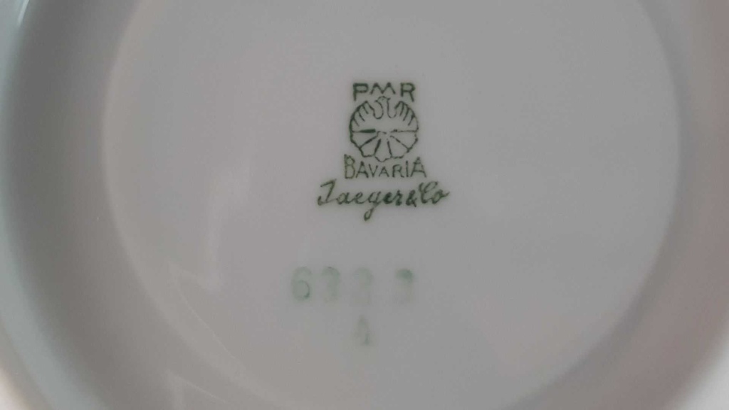 [45815478] Teetasse mit Untertasse Tasse Jaeger & Co PMR Blumendekor Grünrand Blumen Bavaria gebraucht - gut Bild 9