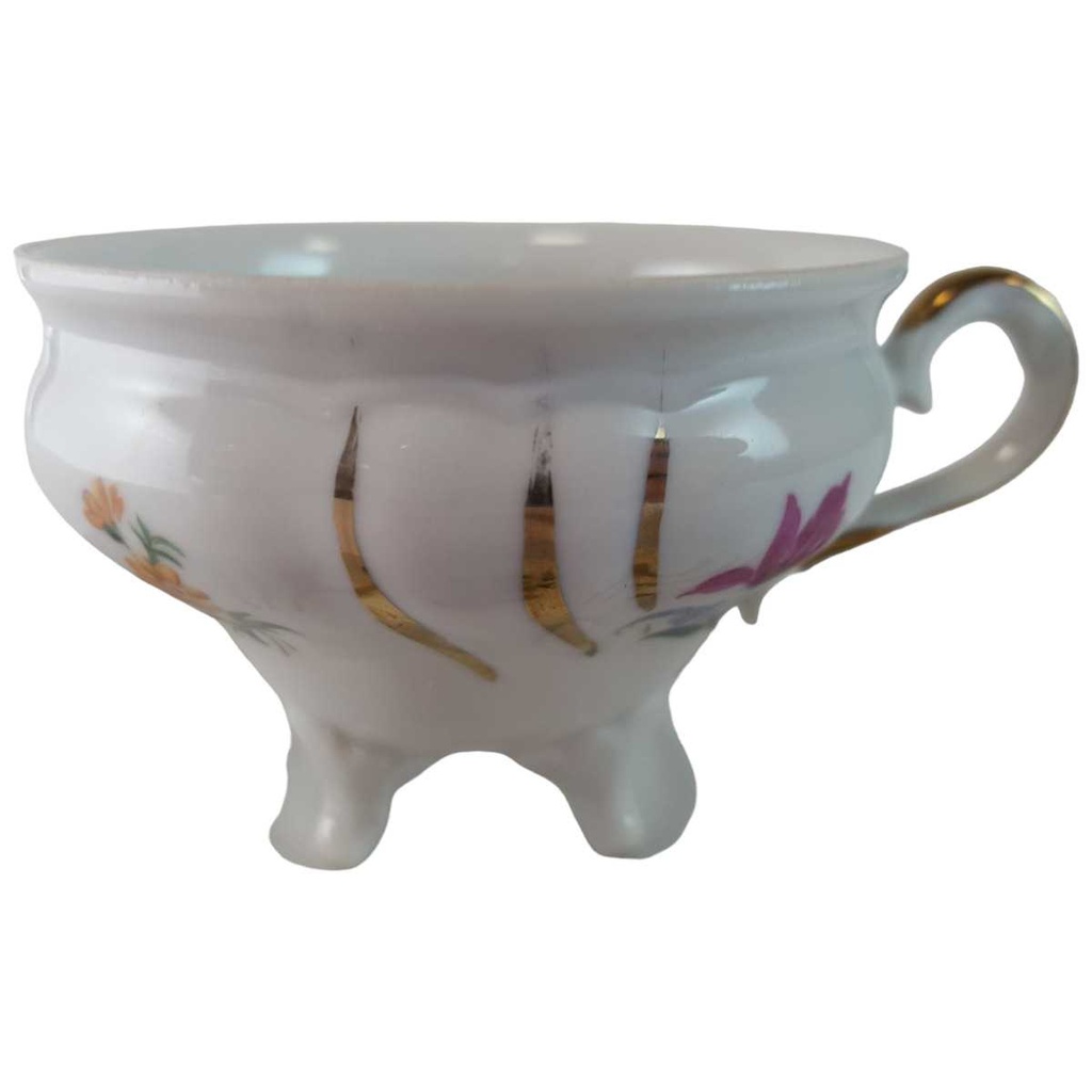 [45815480] Untertasse Mokkatasse mit Tasse Espressotasse & Golddekor Weimar Porzellan gebraucht - gut Bild 2