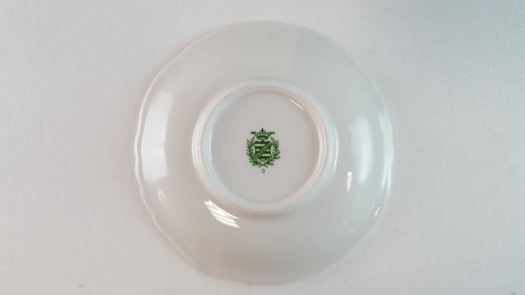 [45815480] Untertasse Mokkatasse mit Tasse Espressotasse & Golddekor Weimar Porzellan gebraucht - gut Bild 9