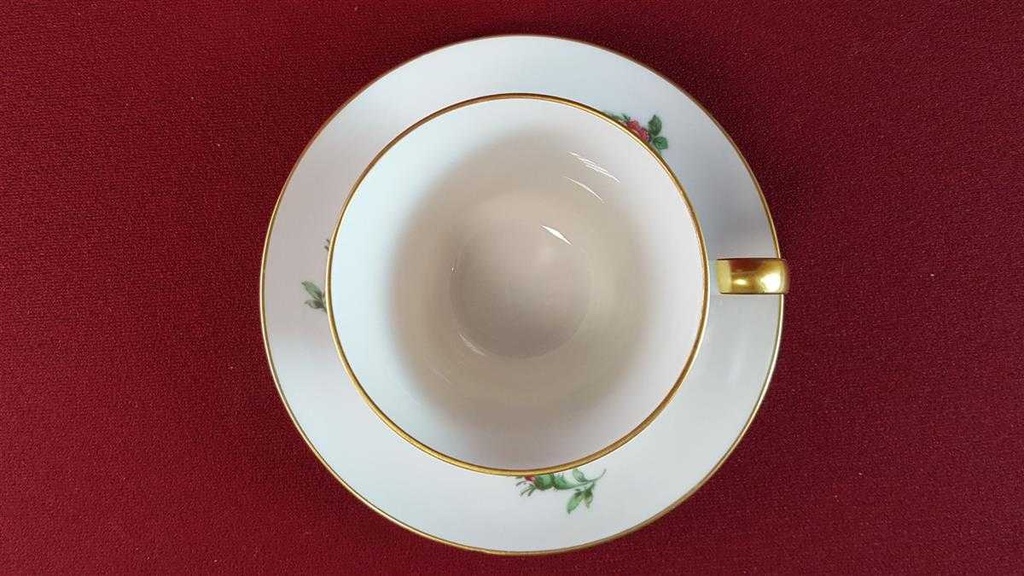 [45815500] Kaffeetasse mit Untertasse Tasse Goldrand AK Kaiser Porzellan Alboth & Rosendekor 1531 gebraucht - sehr gut Bild 5