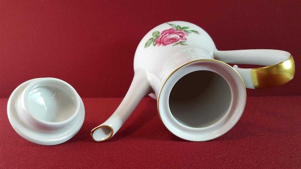 [45815504] Kaffeekanne Goldrand 1,3 L AK Kaiser Porzellan Alboth & Rosendekor mit 1531 gebraucht - sehr gut Bild 6