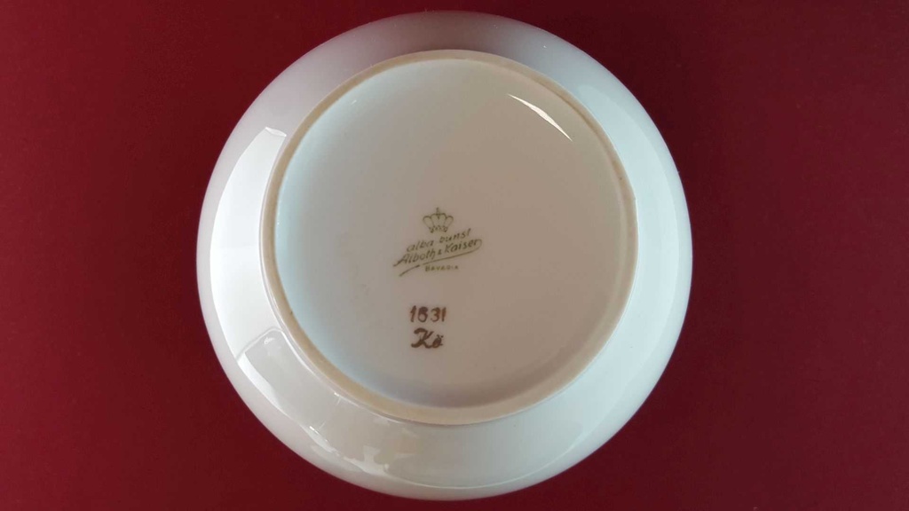 [45815504] Kaffeekanne Goldrand 1,3 L AK Kaiser Porzellan Alboth & Rosendekor mit 1531 gebraucht - sehr gut Bild 7