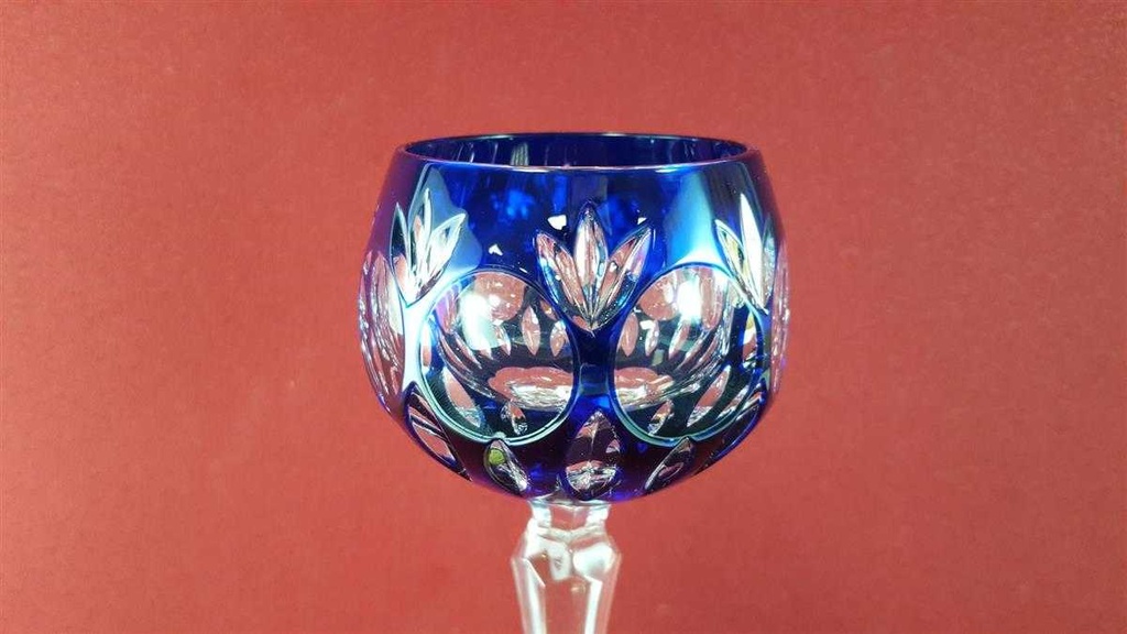 [45815509] Weinrömer Römerglas Überfangglas Nachtmann Bamberg Kobaltblau Blau gebraucht - sehr gut Bild 3