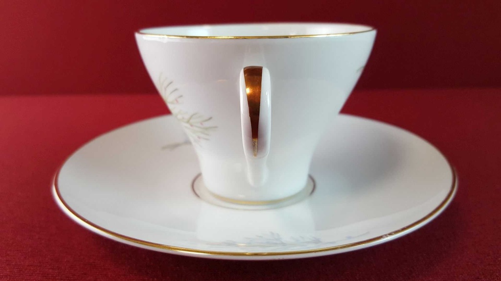 [45815519] Untertasse Kaffeetasse mit Tasse & Edelstein Bavaria Wakefield Muster gebraucht - gut Bild 4