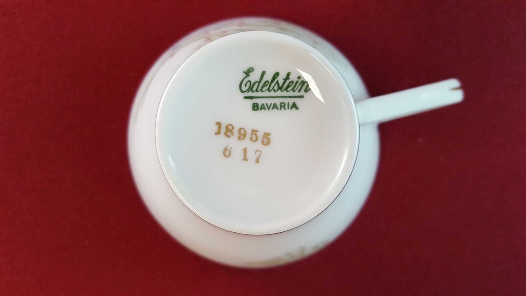 [45815519] Untertasse Kaffeetasse mit Tasse & Edelstein Bavaria Wakefield Muster gebraucht - gut Bild 8