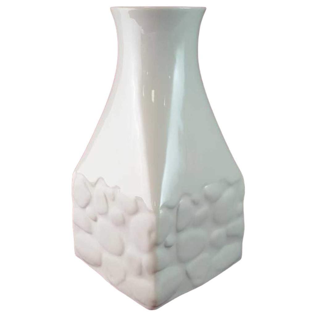 [45815524] Vase Blumenvase 18,3 cm Sgrafo Modern Einzelteile Weiß gebraucht - gut Bild 2