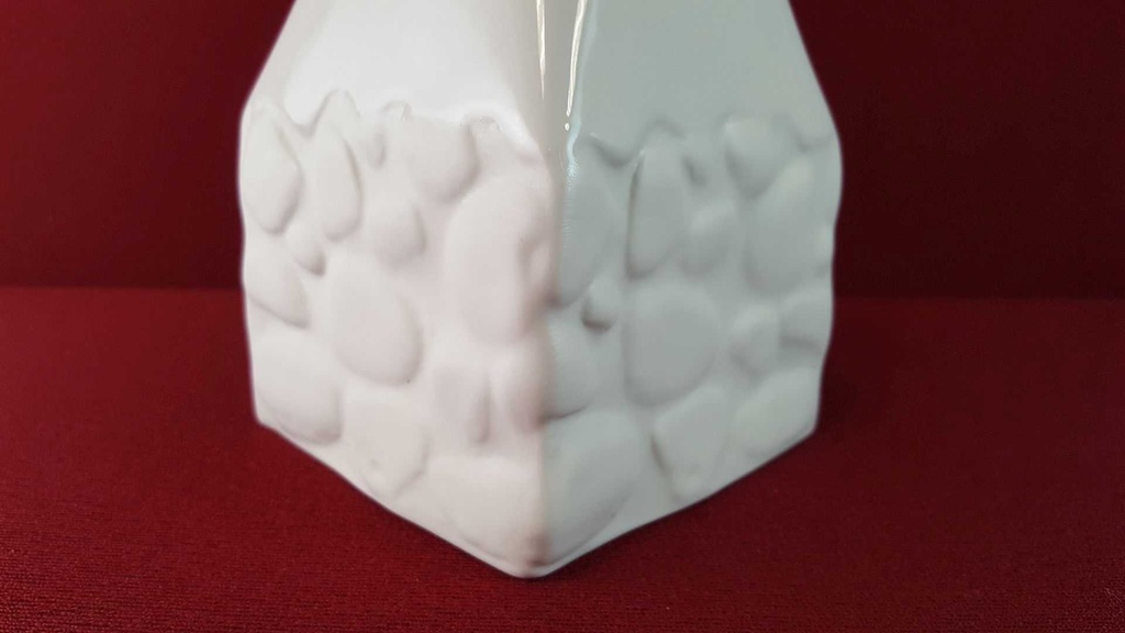 [45815524] Vase Blumenvase 18,3 cm Sgrafo Modern Einzelteile Weiß gebraucht - gut Bild 3