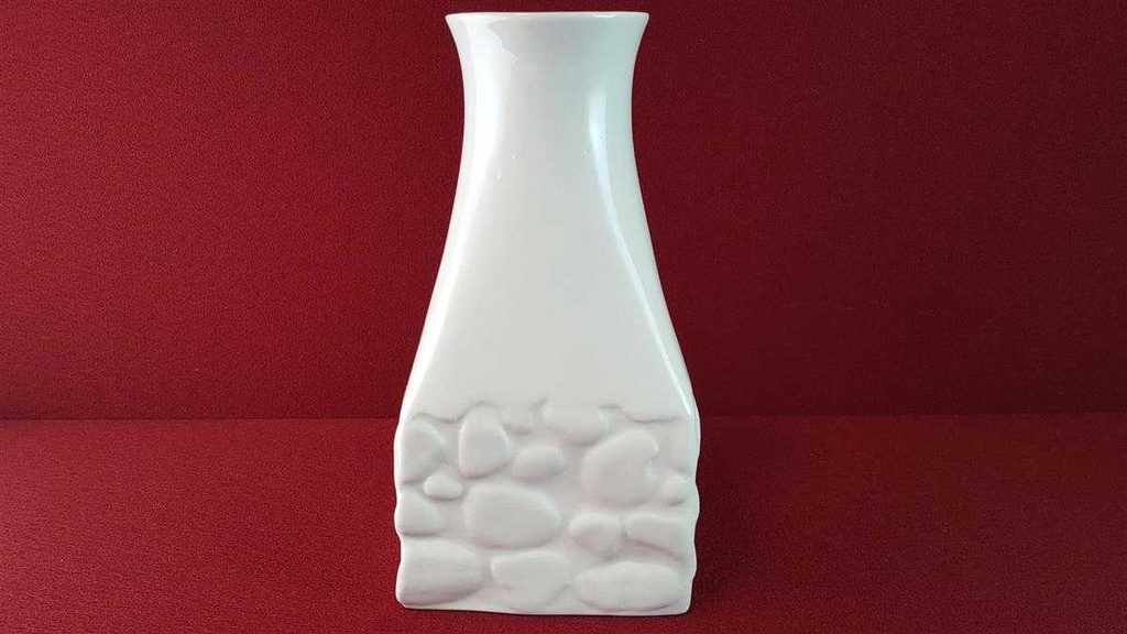 [45815524] Vase Blumenvase 18,3 cm Sgrafo Modern Einzelteile Weiß gebraucht - gut Bild 4