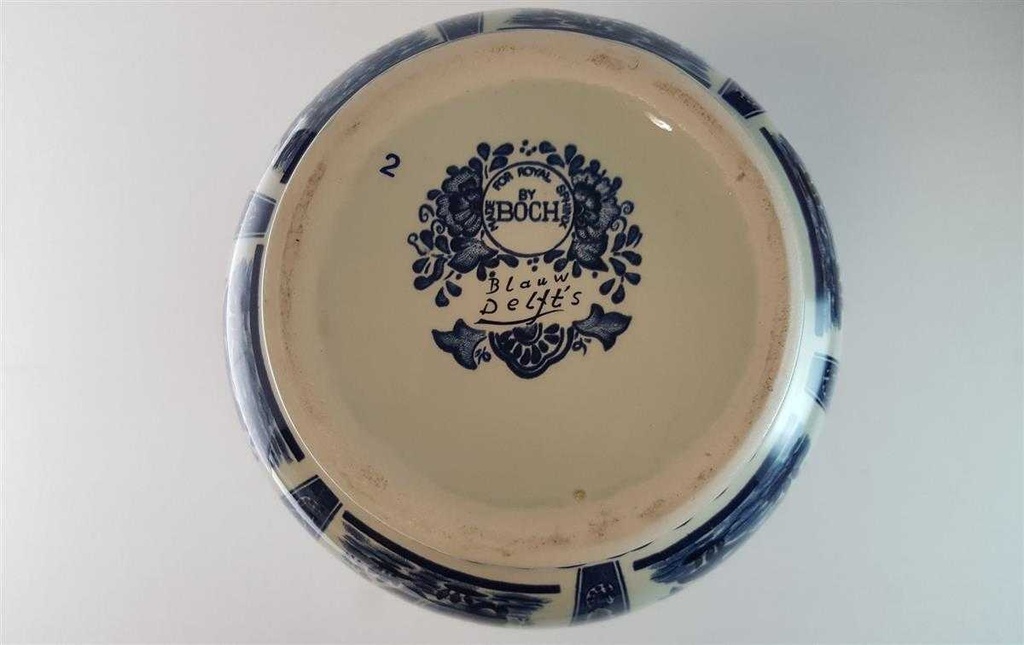 [45815549] Vase 31,5 cm Royal Sphinx Maastricht Delfts florales Dekor gebraucht - gut Bild 7