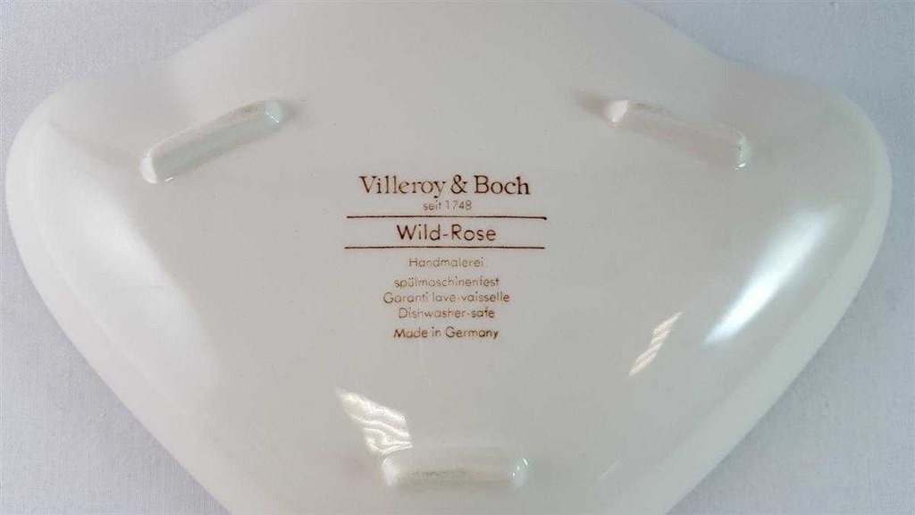 [2119109] Blattschale Kabarettschale auf Füßen Villeroy & Boch Wildrose gebraucht - neuwertig Bild 3