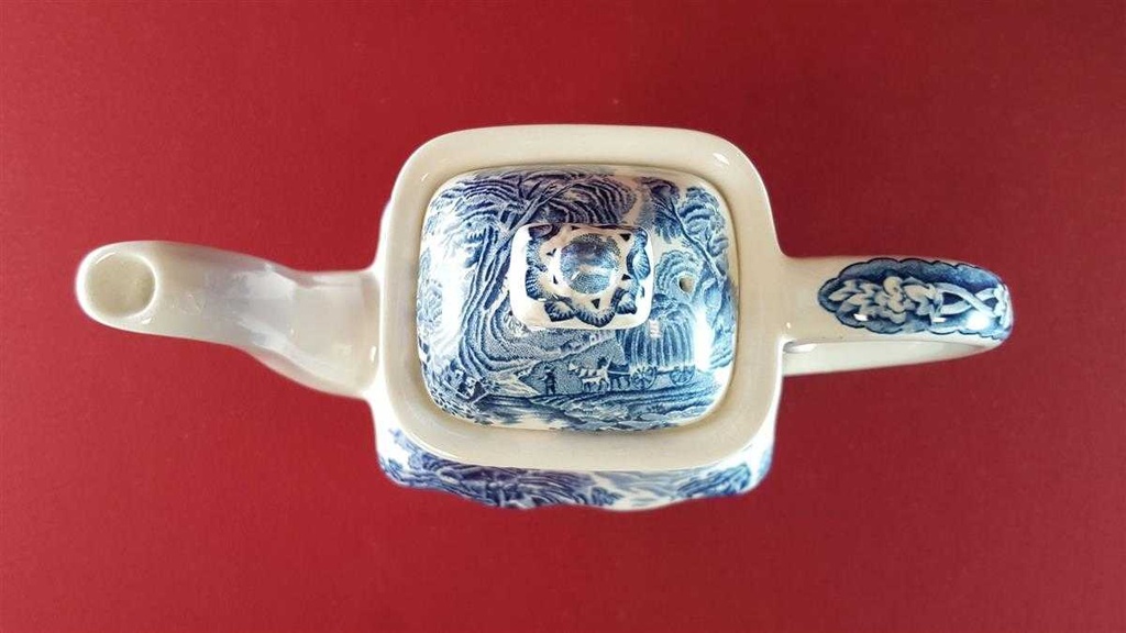 [45815584] Kaffeekanne 1,1 L Enoch Wedgwood Woodland Blau gebraucht - akzeptabel Bild 5