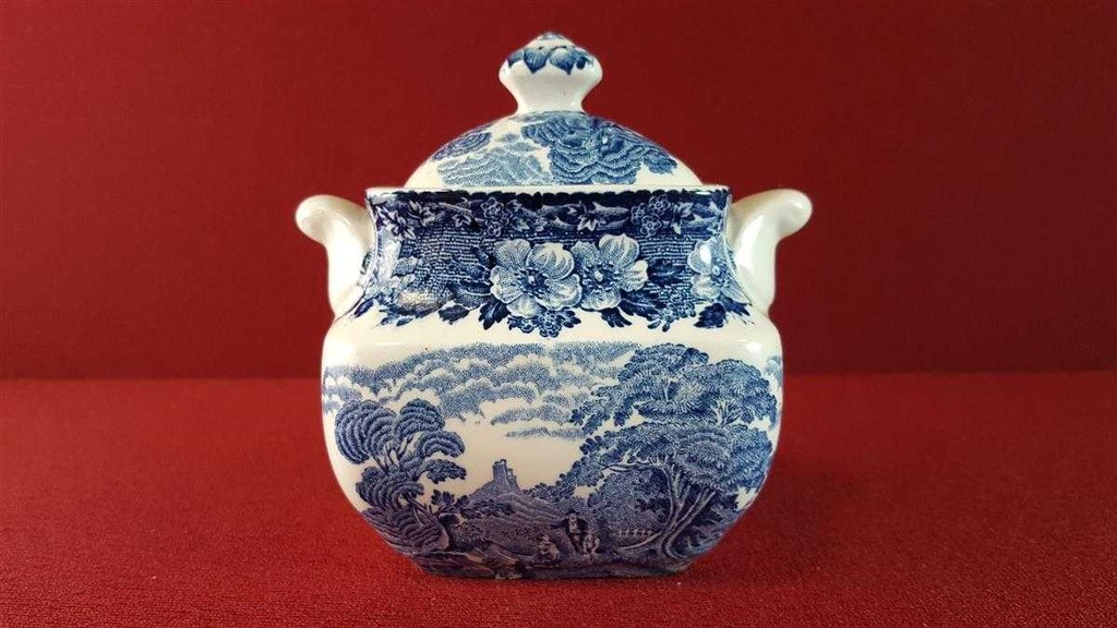 [45815585] Zuckerdose Enoch Wedgwood Woodland Blau gebraucht - gut Bild 3