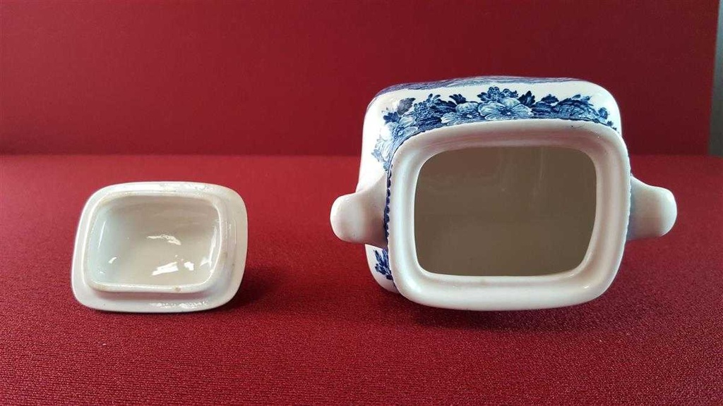 [45815585] Zuckerdose Enoch Wedgwood Woodland Blau gebraucht - gut Bild 6
