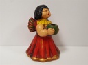 [45815587] Weihnachten Singende Engel Rot Figur Kerzenhalter Keramik H 15,5 cm Bild 2