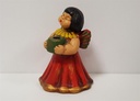 [45815587] Weihnachten Singende Engel Rot Figur Kerzenhalter Keramik H 15,5 cm Bild 4