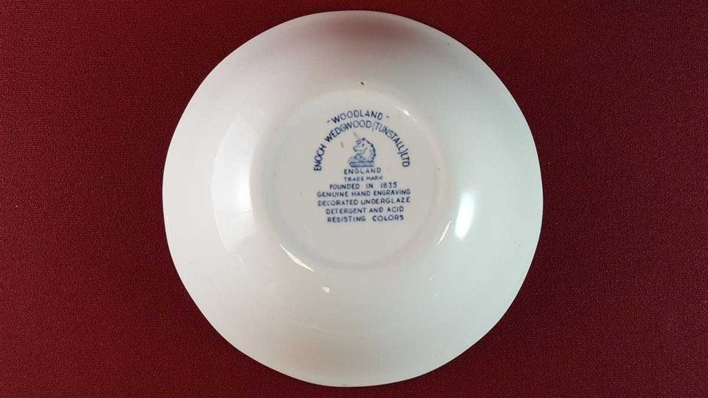 [45815589] Salatschale 16,6 cm Enoch Wedgwood Woodland Blau gebraucht - gut Bild 4